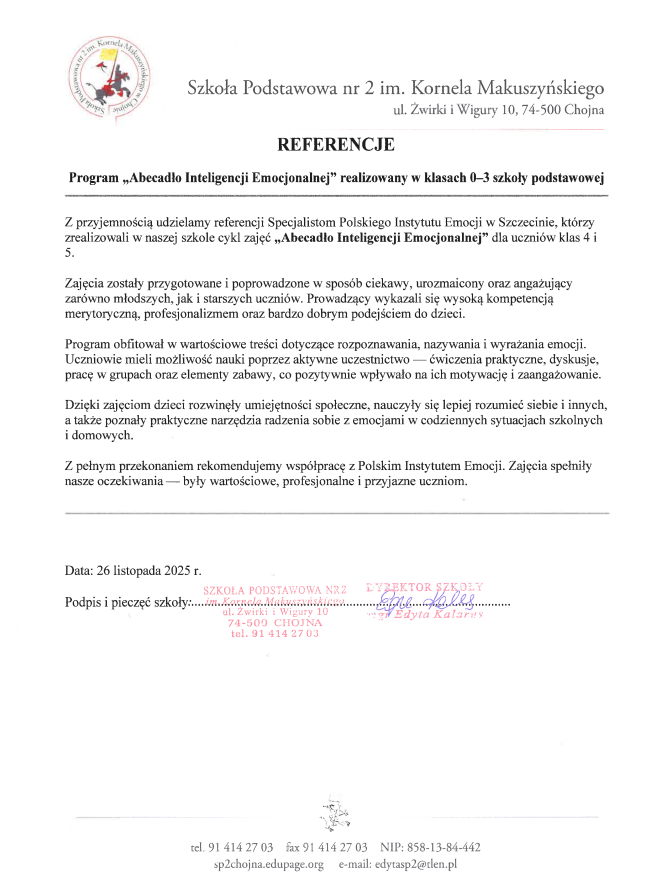 Oferta certyfikacji Abecadło Inteligencji Emocjonalnej 2 Opinia2